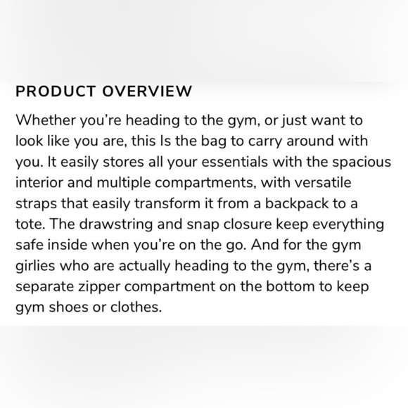 Beyond Yoga Black Convertible Backpack Tote Bag - Picture 8 of 9